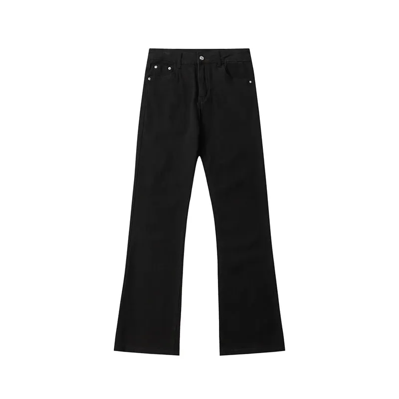 Retro Men's Flared Jeans Casual Slim Fit Stretch Bell Bottom Comfort Stretch Fit Bottom White Skinny Leg Denim Jeans Unisex — image 11