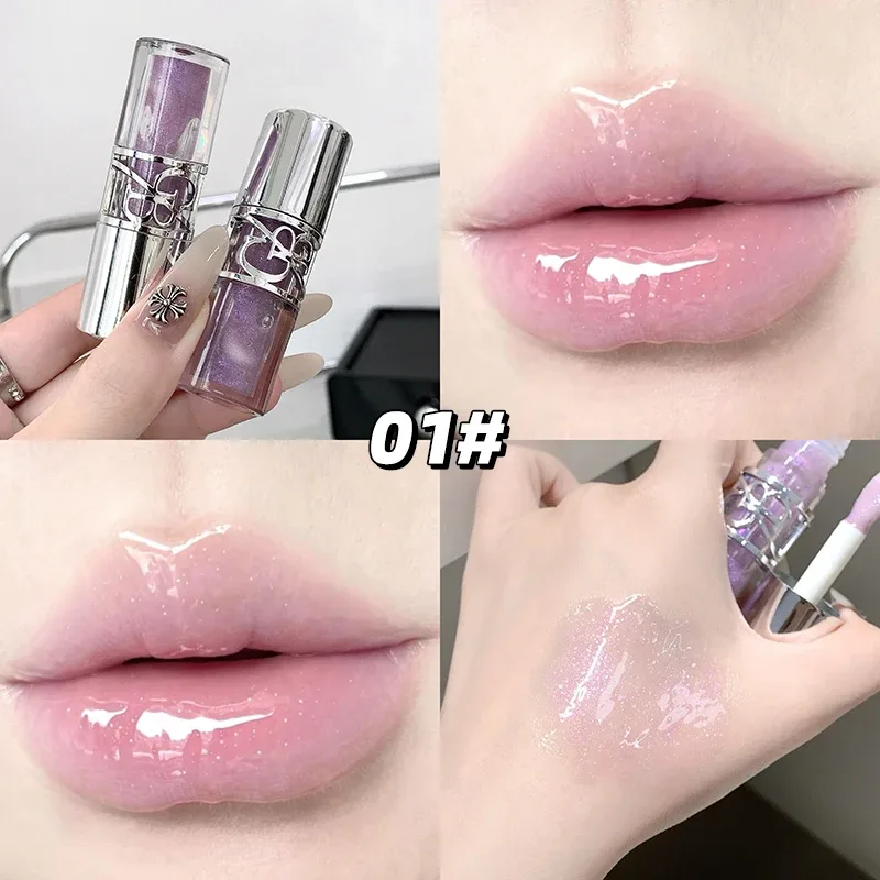 Gege Bear Glittering Mirror Lip Glaze Watery Shimmering Light Lip Gloss Makeup 8 Colors Hydrating Moisturizing Long Lasting — image 9