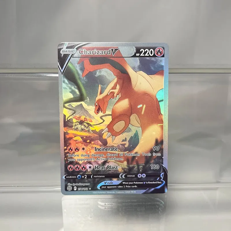Foil PKM Single Cards Pikachu Charizard EX Bubble Mew Game Rare Collection Cards PTCG Rainbow Proxy Cards — image 20