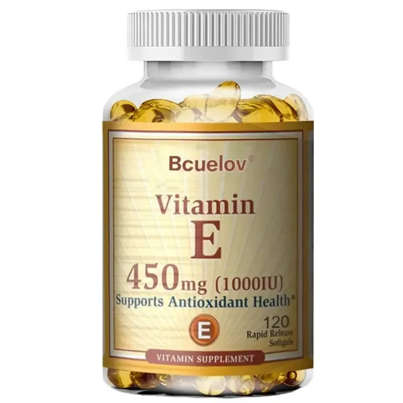 Bcuelov Vitamin E 450MG (1000 IU) Smíšený Podporuje imunitní systém a výživu pokožky - Přírodní antioxidant - Bez lepku a mléčných výrobků — image 9