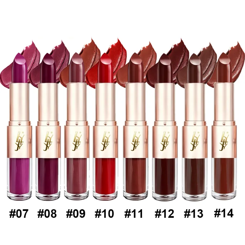 2 IN 1 Dual-End Lipstick & Liquid Lip Gloss High Shine Glossy Lip Color Long Lasting Waterproof Bold Lip Makeup — image 7