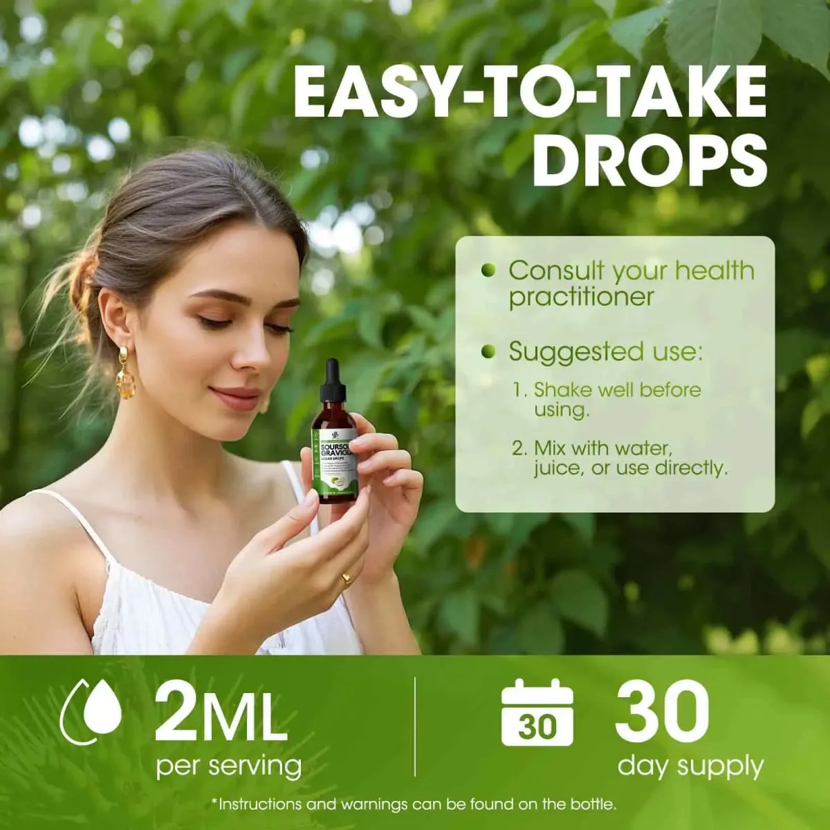 Organic Soursop Graviola Liquid Drops for Natural Antioxidant Cell Support & Regeneration Immune Boost Rich in Multivitamin — image 6