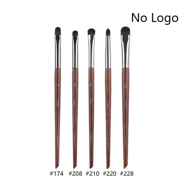 5pcs/set Natural Wood Eyeshadow Makeup Brushes Eye Detail Make Up Brush Concealer Crease Smudge Cosmetic tools Set Thin liner — image 3
