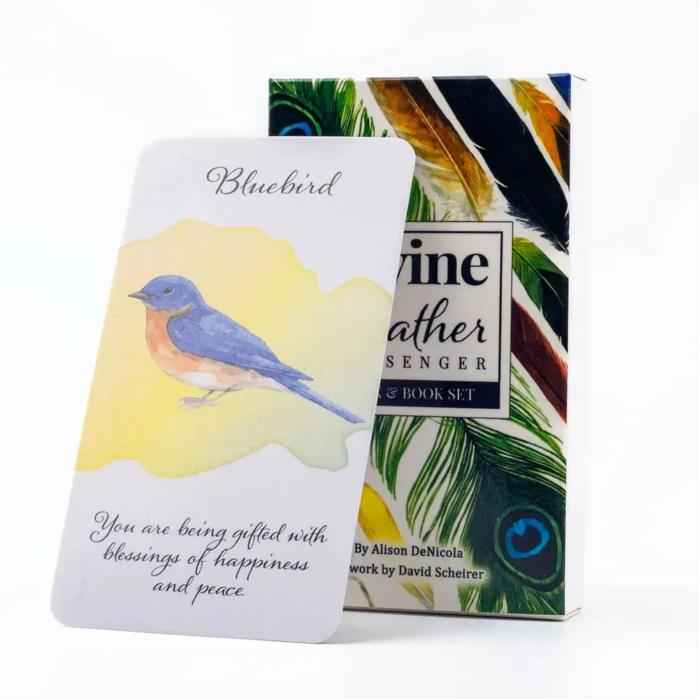 Divine Feather Messenger Tarot Oracle Cards 44 Birds Symbolism & Energies 10.3x6CM Divination Fate Reading and Board Game — image 1