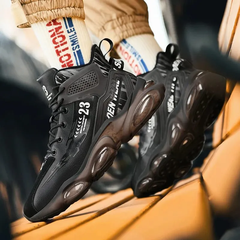 Men's Spring High Quality Trendy Shoes Thick Bottom Strap Basketball New Breathable Shock Absorbed Casual Sneaker Shoes 2025 — image 4