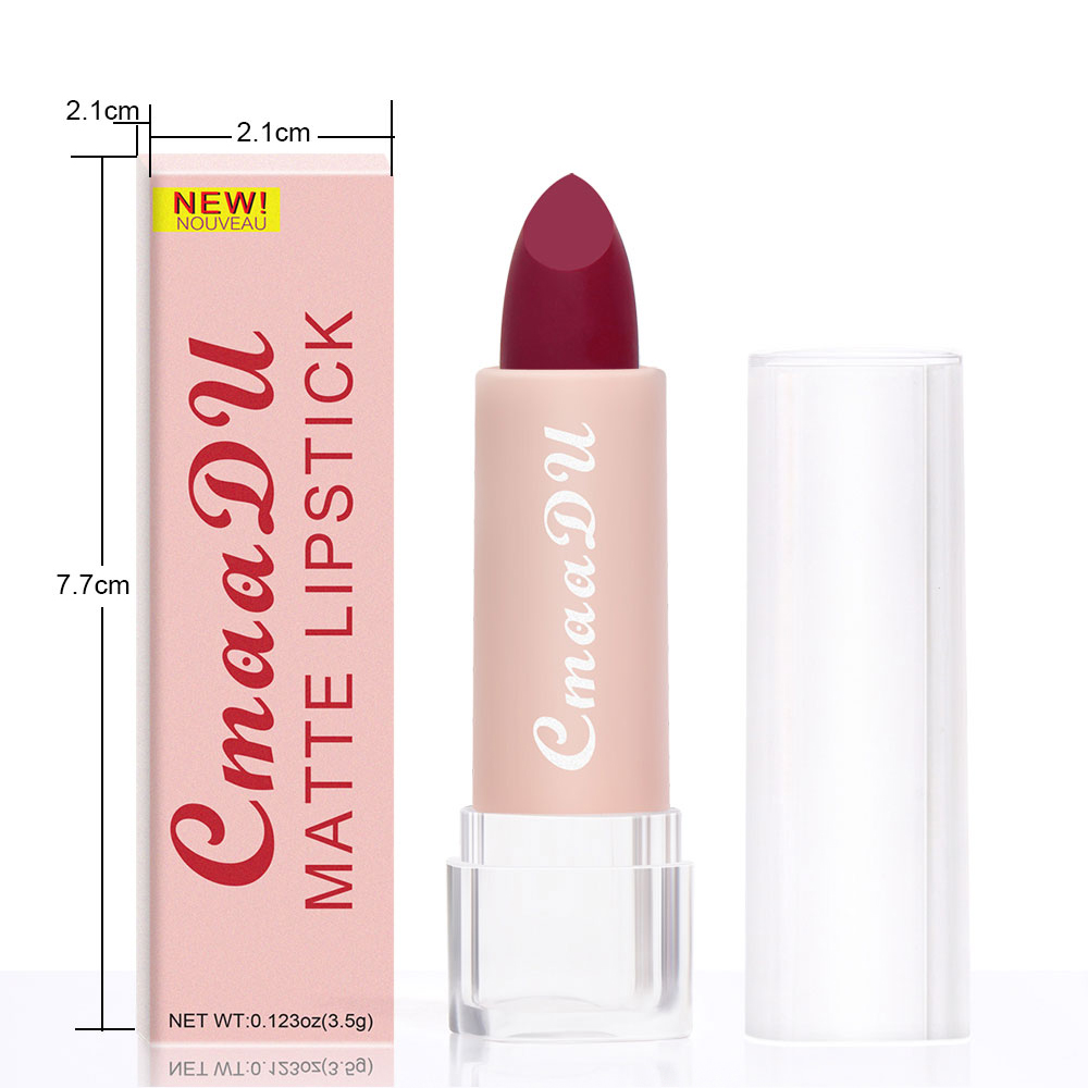 1 Pcs Velvet Matte Lipstick Long-Lasting Non-Stick Cup Waterproof Moisturizing Lip Gloss Fashion Classic Shades For Daily & Date — image 7