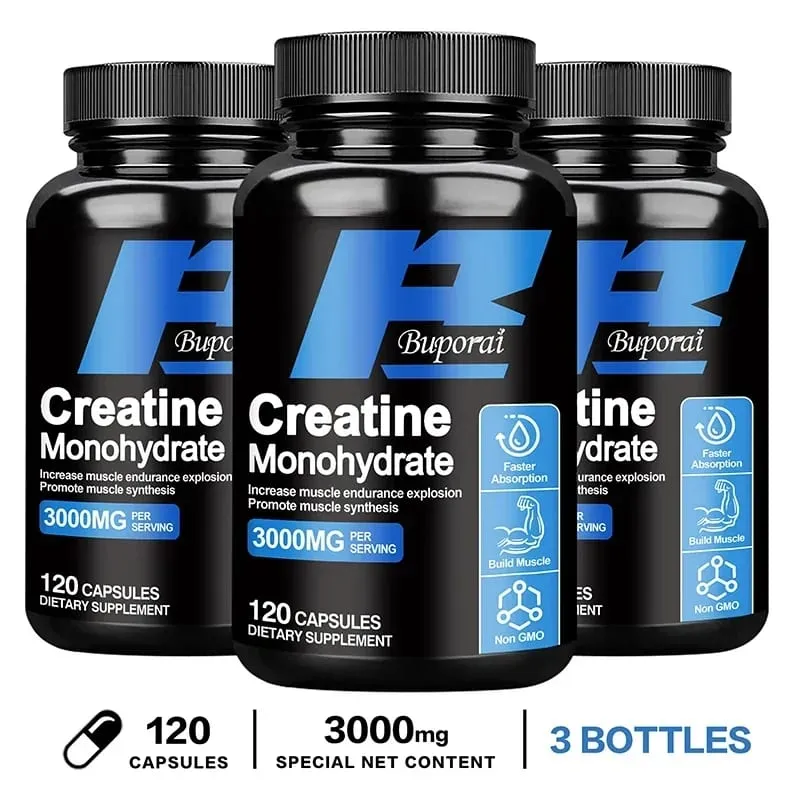 Creatine Monohydrate - Supports Muscle Energy and Cognitive Function Increases Lean Muscle Mass - Gluten FreeSupplements