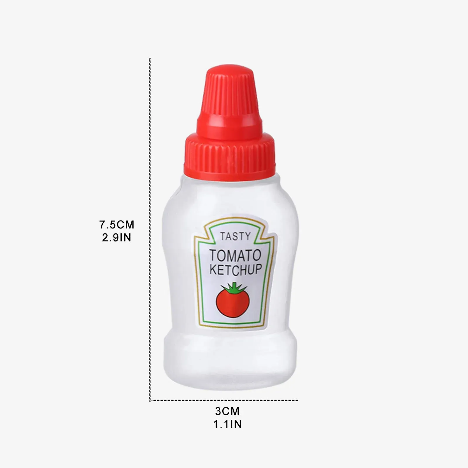 4/8pcs Mini Condiment Squeeze Bottles 25ml Honey/Ketchup/Soy Sauce/Salad Dressing Dispensers Lunchbox Squeezable Containers Jars