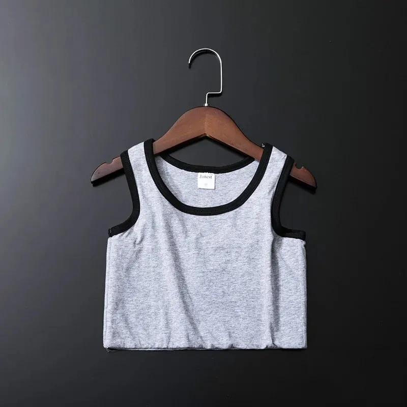 Bandaged chest clip vest top breathable elastic chest clip vest women's tight elastic vest