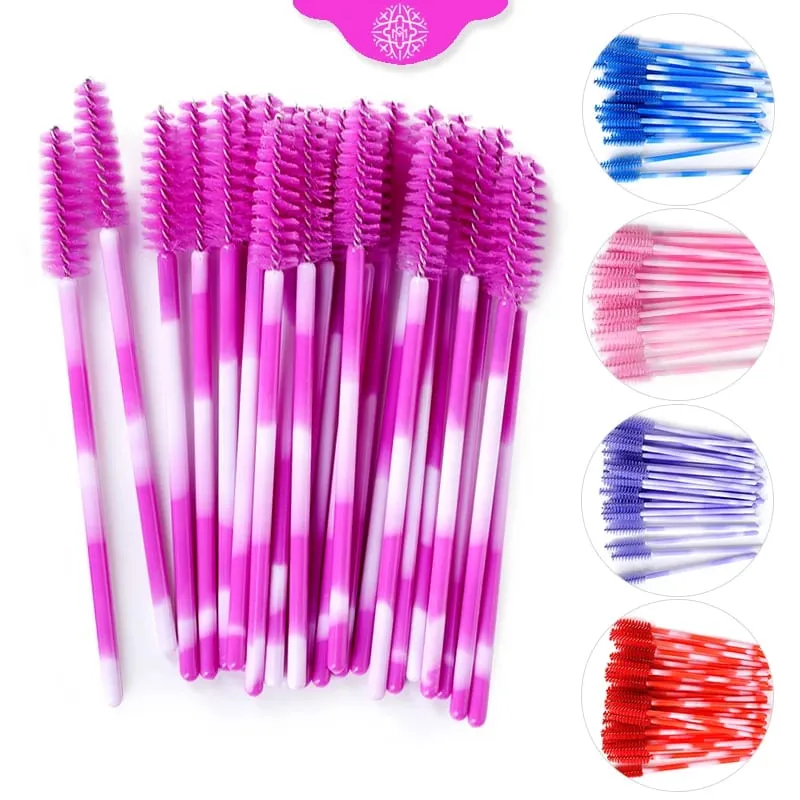 50/100Pcs Makeup Brush Eyelash Eyebrow Brushes Comb Disposable Mascara Wand Eyelashes Extension Supplies Cosmetics Make Up Tools — image 1