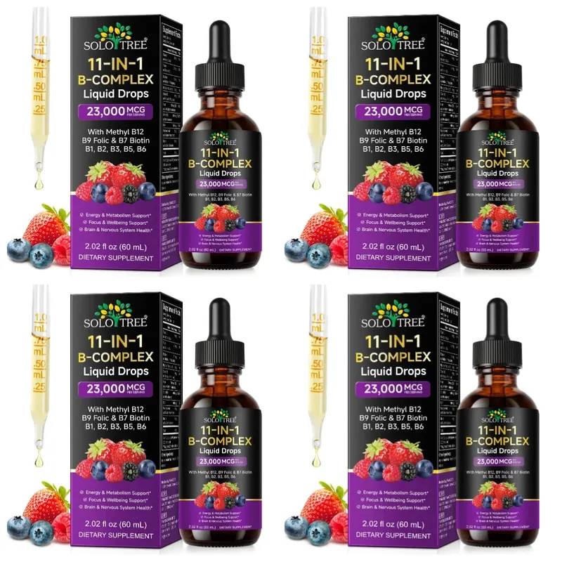 11 v 1 vitamín B komplex kapky 23000 mcg vitamín B perorální tekutý doplněk pro energetickou denní podporu zdraví 30 ml — image 6
