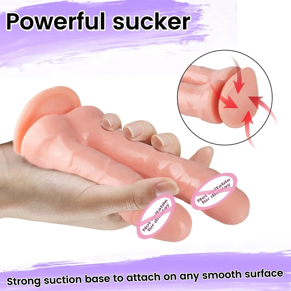 Double Ended Dildo Sex Machine Realistic Dildo With Suction Cup G-spot Orgasm Anal Plug Sex Toy for Women JoinJJtoy — image 4