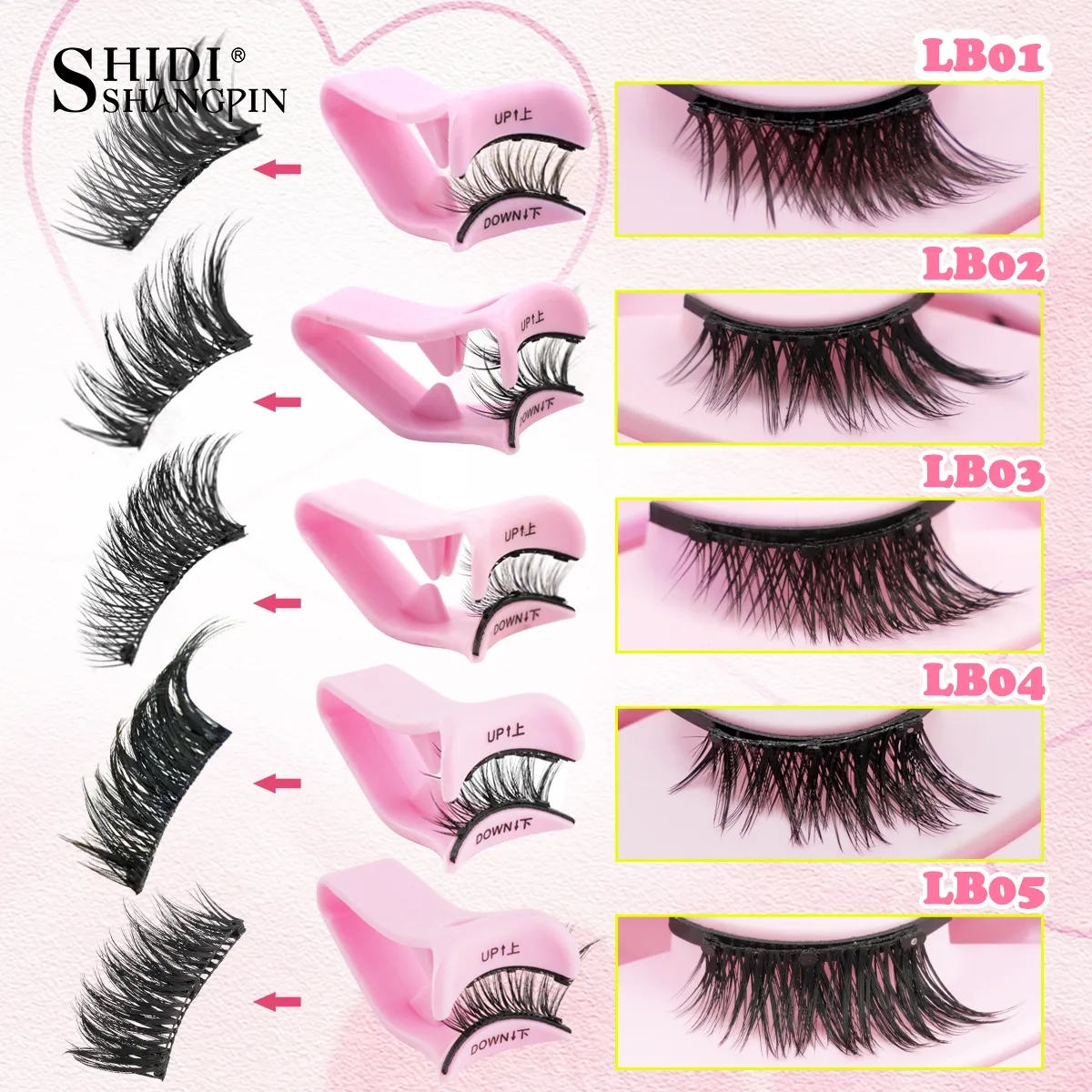 Magnetic Eyelashes 1Pair No Glue Needed 3D Natural Wispy Fake Lashes With Clip Reusable Women Beauty Eye Makeup — image 5