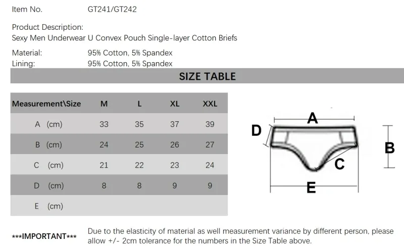 Sexy Men Underwear U Convex Pouch Single-layer Cotton Briefs for Men — image 7
