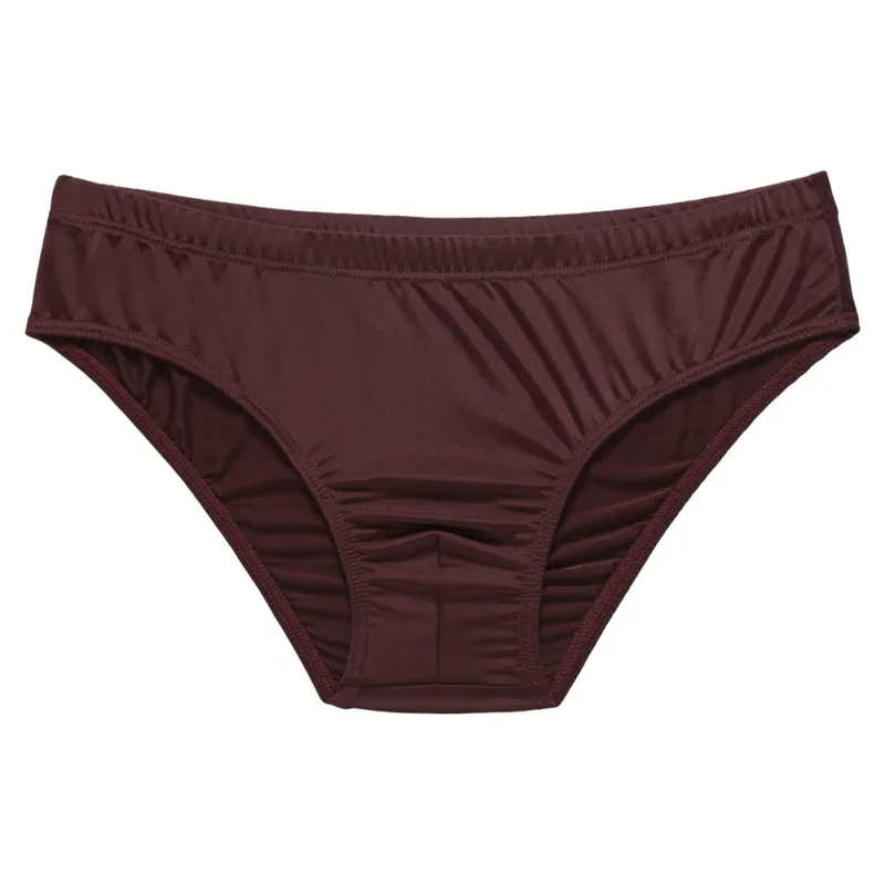 Novos homens sexy de seda gelo leve cintura baixa cuecas cuecas respiráveis ​​sem costura casual u convexo bolsa cuecas masculinas