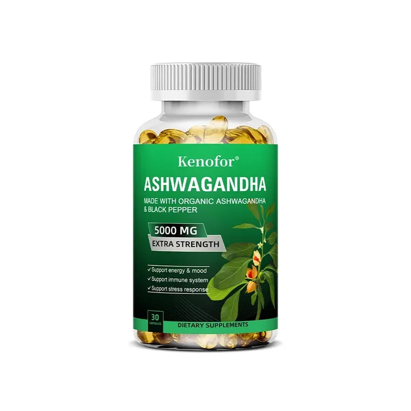 Pure Ashwagandha Root Extract Capsules 5000mg for Natural Mood Stress Focus Brain Energy Sleep Health