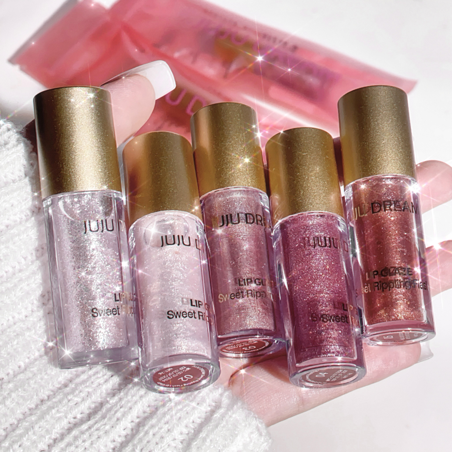 Sweet sparkling lip glaze mirror lip shine light lip gloss transparent lip gloss water gloss pure desire — image 6