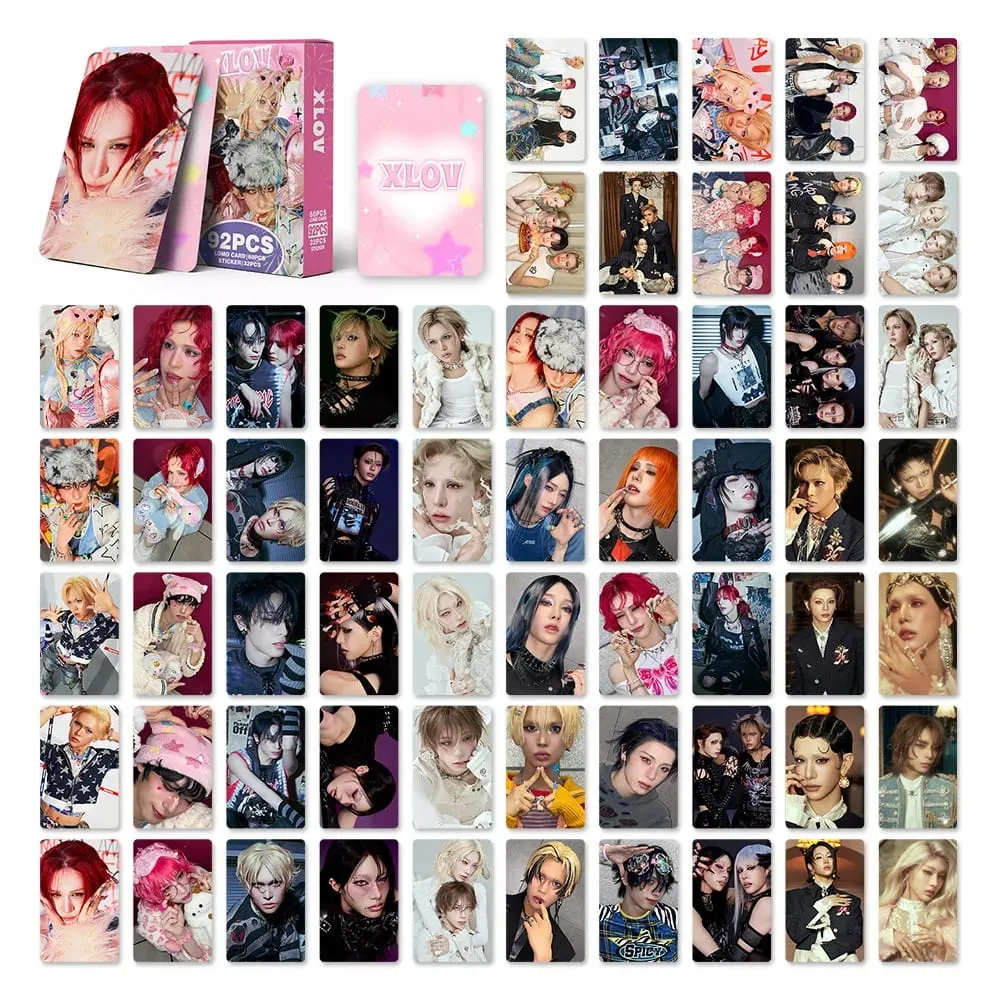 92 Teile/satz Idol XLOV Neue Mini 2 Album I Gott Peripherie Lomo Karten Und Aufkleber Postkarten WUMUTI RUI HARU HYUN Fans Geschenk Sammlung — image 4