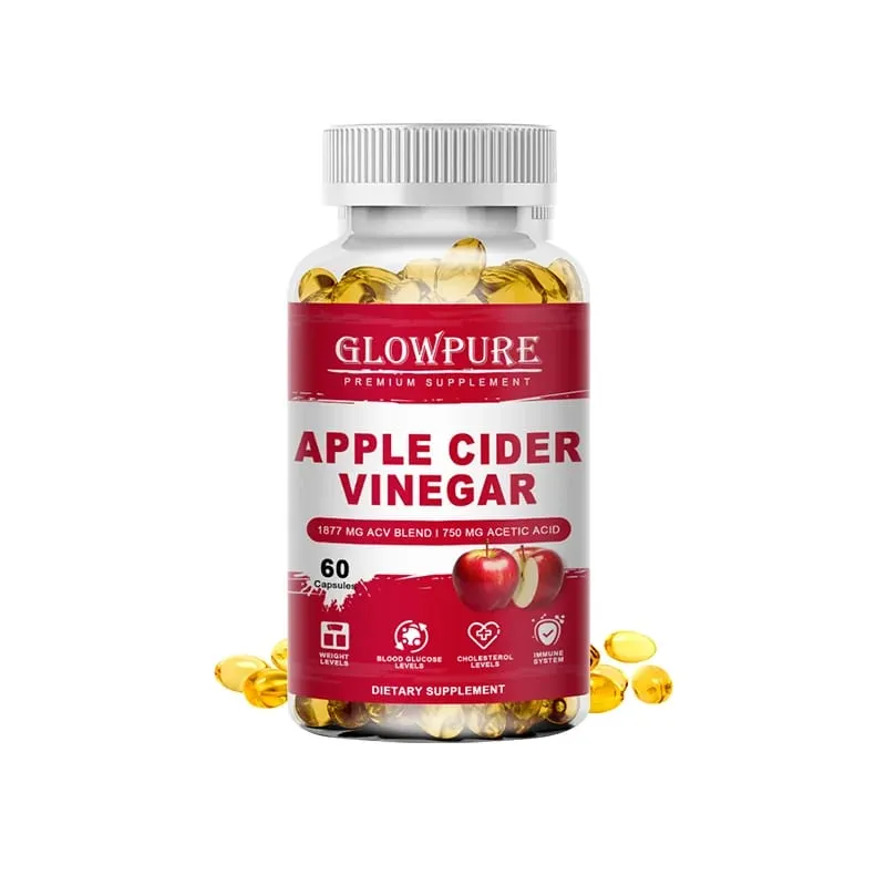 Apple Cider Vinegar Capsules Detox For Bloating and Constipation Slimming Fat Burning Digestive System Health