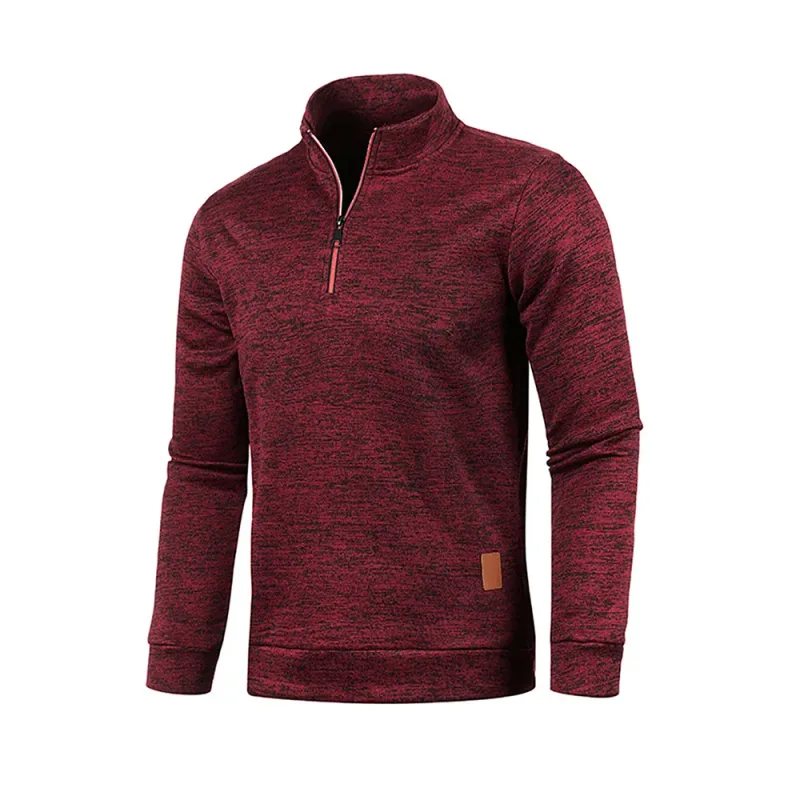 Men Sweatshirts Spring Thicker Pullover Half Zipper Pullover for Male Hoody Outdoor Sweatshir Autumn Solid Color Turtleneck Swea — image 28