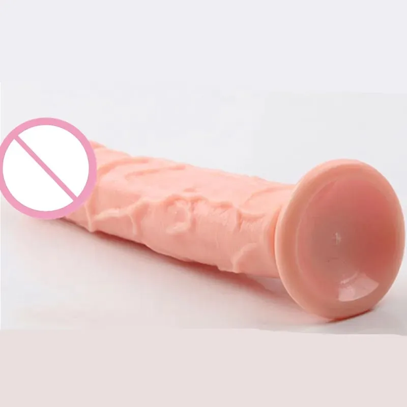 Realistic Soft Silicone Dildo XXS-L Skin Color with Powerful Suction Cup Female Masturbator G Spot Stimulating Sex Toy for Women