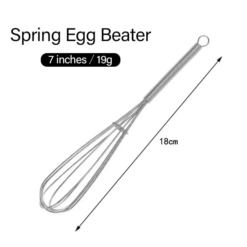 1/2pcs 3-wire Mini Stainless Steel Balloon Beater Cuisine Manual Whisk Kitchen Manual Frother Pastry Whip — image 8