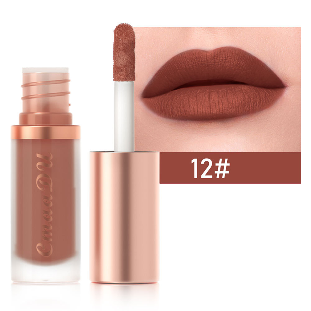 1pcs Waterproof Matte Velvet Lip Glaze Moisturizing Long Lasting Non-stick Cup Not Easy To Fade Lip Gloss Lipstick Makeup — image 7