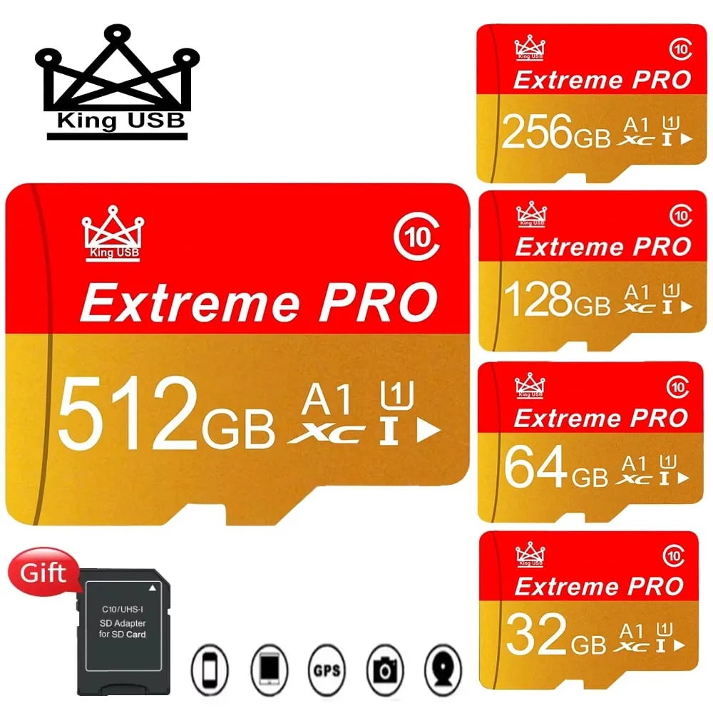 Hızlı Aktarım Dayanıklı Hafıza Kartı ve Mikro SD Kart SD Kartlar TF Kartları Güvenlik Kamerası CCTV için 32 GB / 64 GB / 256 GB / 512 GB — image 1