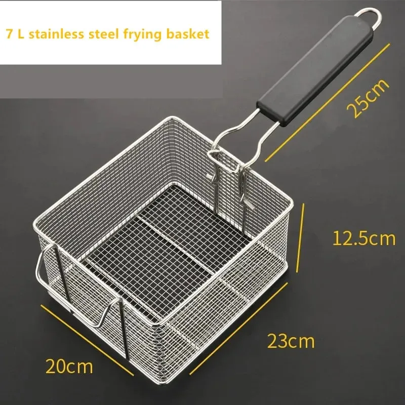 Stainless Steel Fryer Screen French Fries Frame Square Filter Net Encrypt Colander Shaped Frying Basket Fryers Meshed — image 9