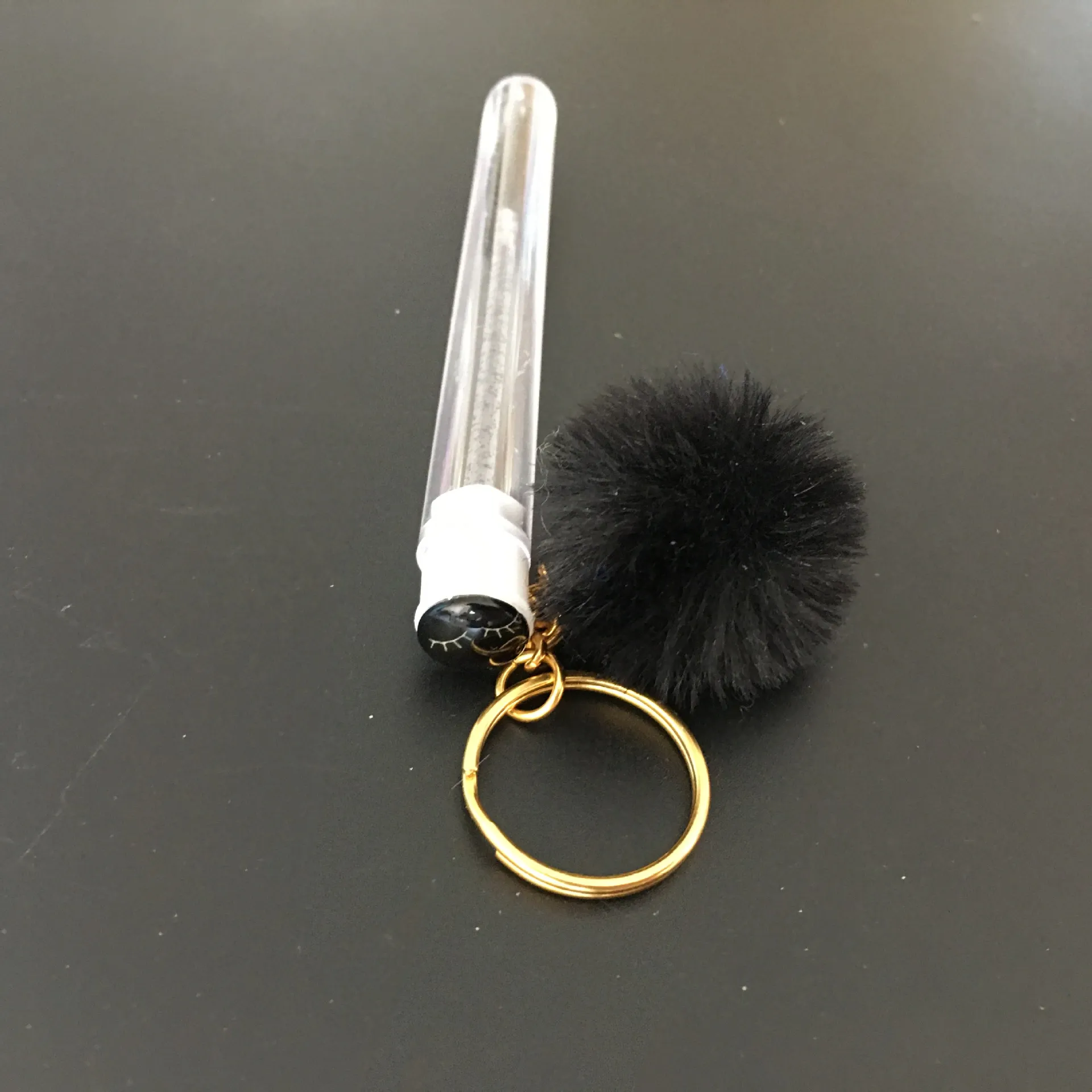 1pc Reusable Eyelash Brush with Key Ring Plush Ball Mascara Wand for Eyelash Extension Crystal Eyebrow Brush Make up Brushes — image 6