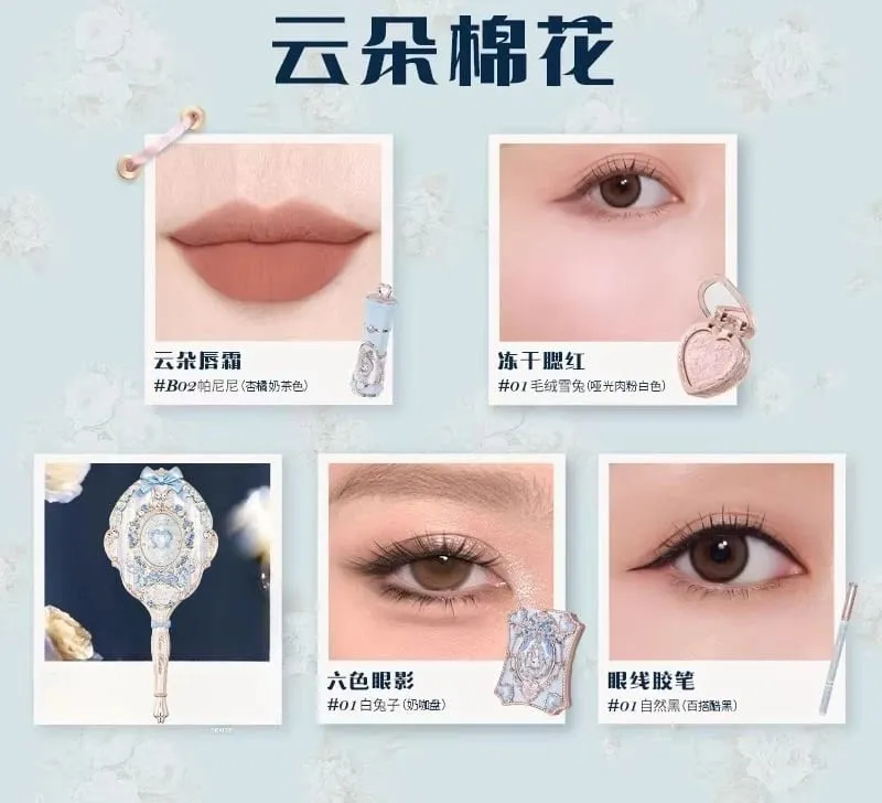 Flower Knows Knight Unicorn Bonnie Rabbit Garden Delicate Blush Eyeshadow Lip Gloss Face Setting Full Face Set — image 11