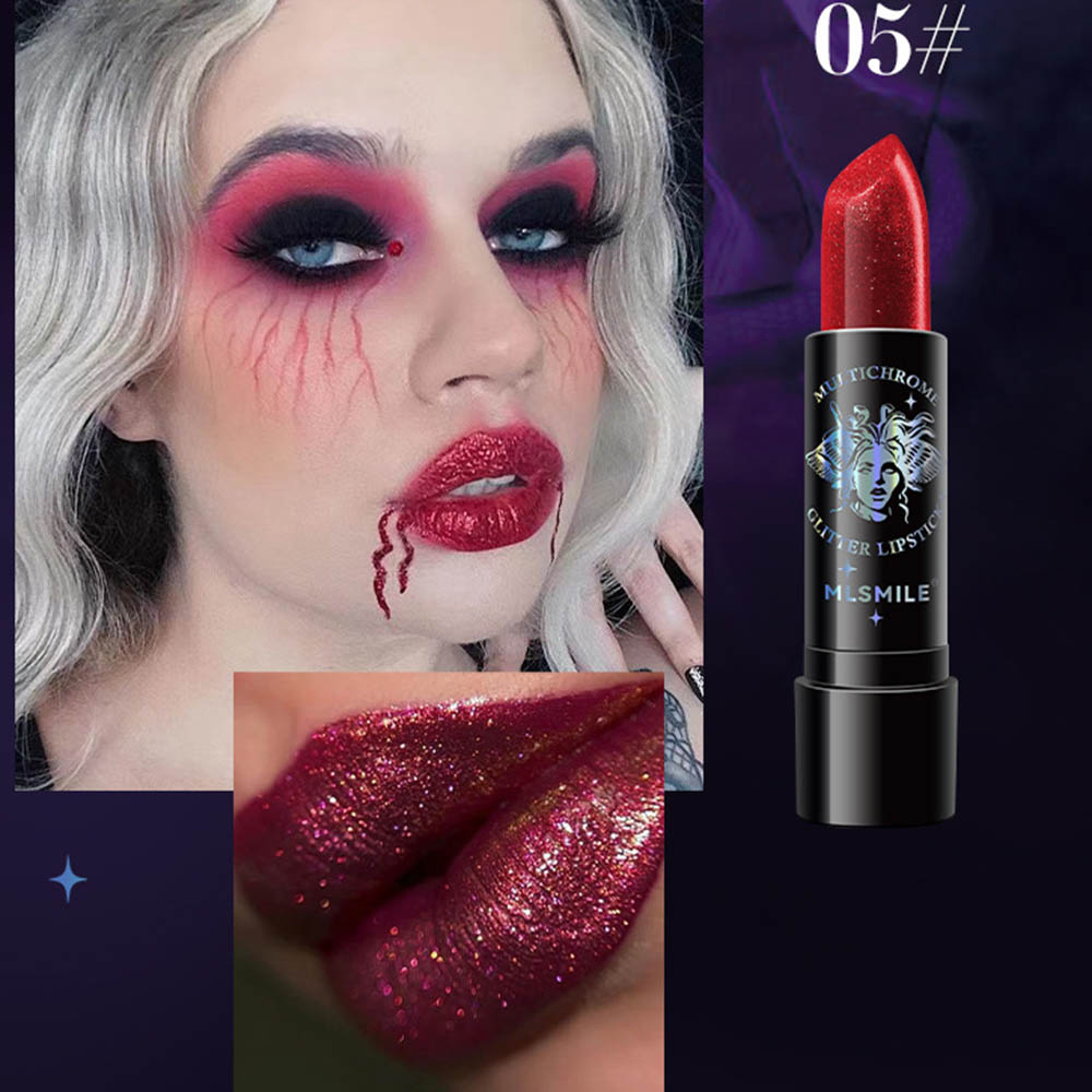 6Colors Glitter Lipstick Waterproof Long Lasting Diamond Pearlescent Metallic Lipstick Black Lipgloss Women Lips Makeup Cosmetic — image 2