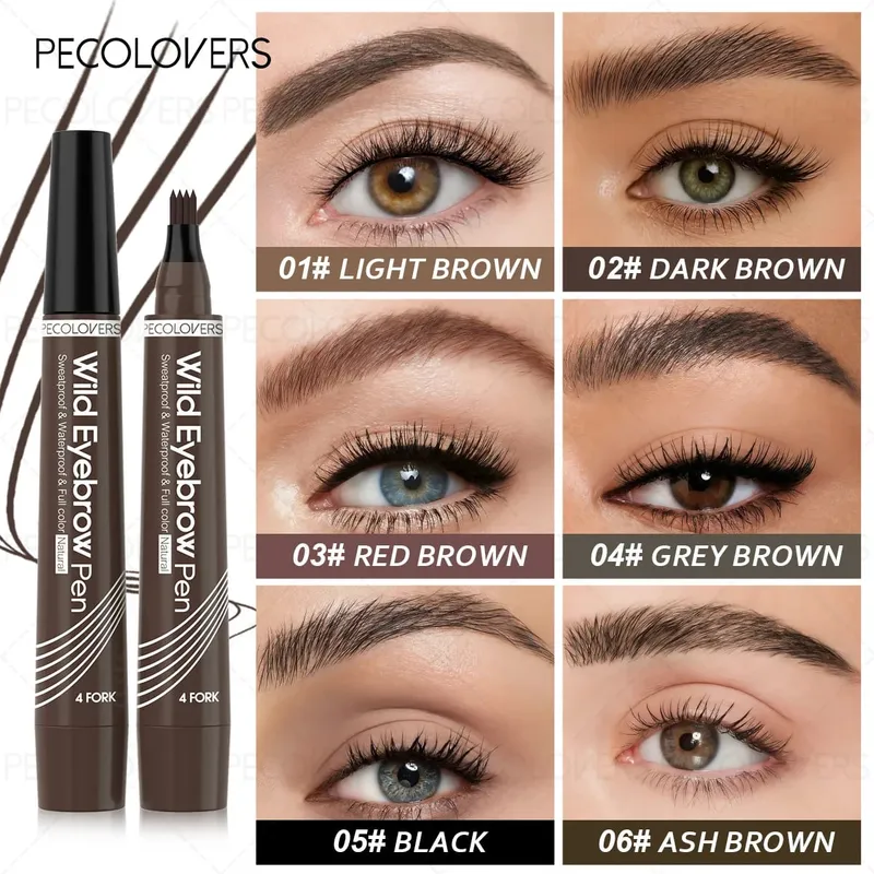 4PCS/Set Eyebrow Makeup Set - Waterproof and Smudge-proof Suitable for Eyebrow Tattooing Creating Well-defined Wild Eyebrows
