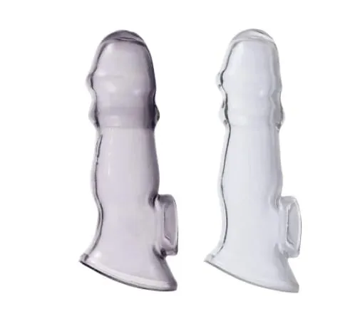 Clear Soft Realistic Penis Sleeve Firmly Cock Enlargement Extender Sheath Reusable Condom Male Dildo Enhancer Erotic Sex Product