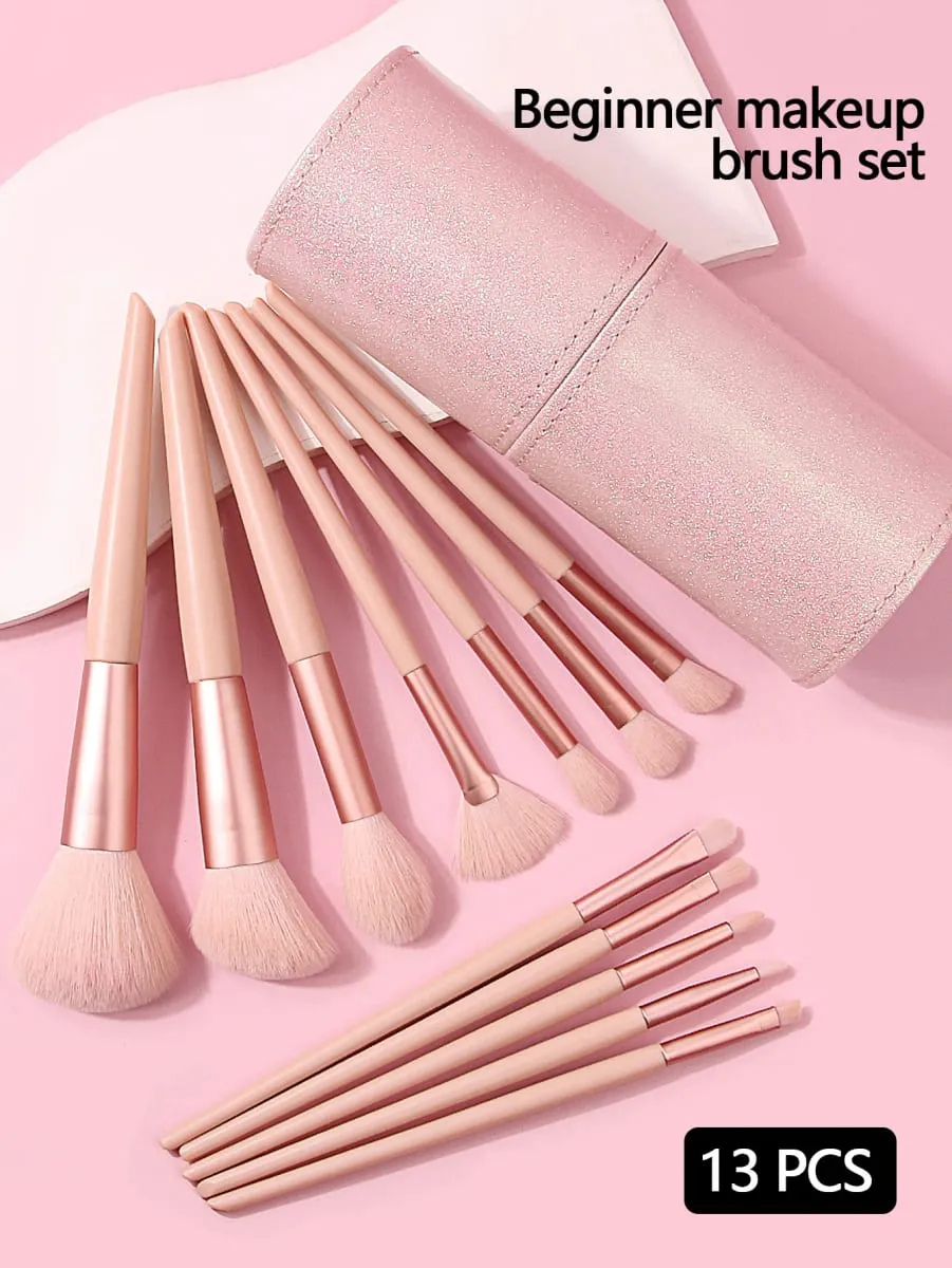 New 13 Pcs/set In Barrels Makeup Brushes Set Powder Foundation Blush Contour Eyeshadow Brow Lashes Cosmetic Brushes Beauty Tools — image 2