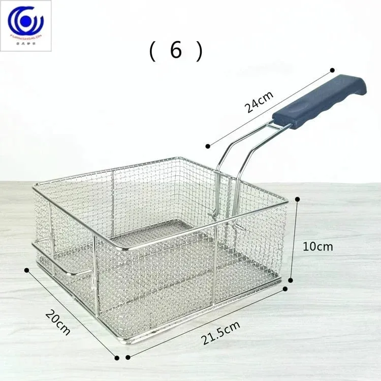 Stainless Steel Fryer Screen French Fries Frame Square Filter Net Encrypt Colander Shaped Frying Basket Fryers Meshed — image 14