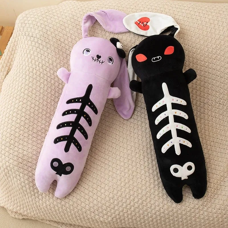 60 cm Horror Goth Peluche Coniglio Panda Peluche Simpatico Corpo Cuscino Halloween Party Decor Regalo Divertente Per Ragazza Ragazzo — image 6
