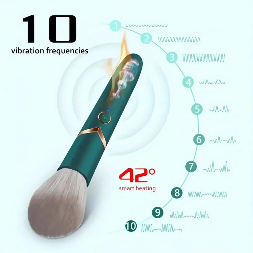 Novos pincéis de maquiagem elétricos vibratórios, pincel de blush, ferramenta de mistura de base impecável, massageador facial e produtos de beleza