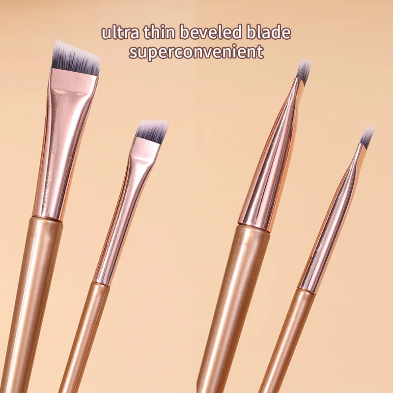 Profesjonalne pędzle do eyelinera w brwiach miękkie kątowe ostrze cienkie płaskie konturowanie brwi eyeliner pędzel do makijażu kobiety narzędzia do makijażu oczu — image 4