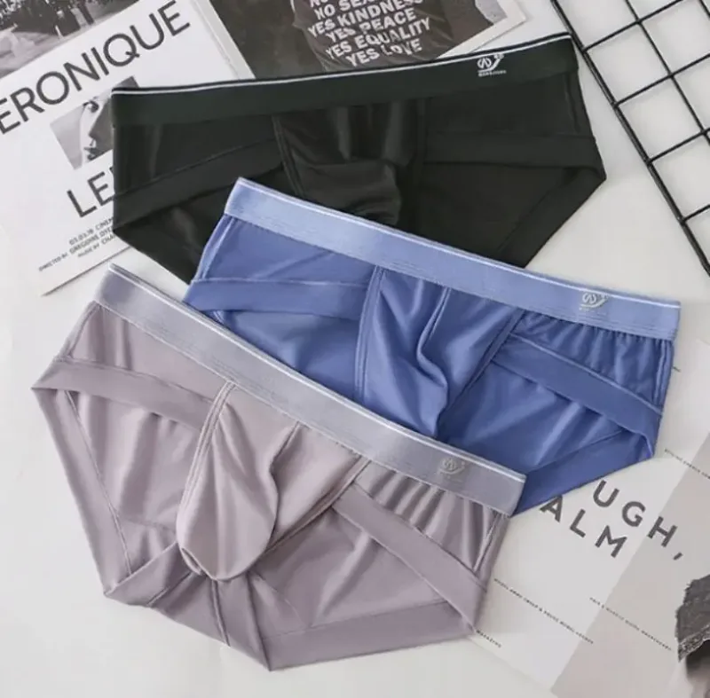 Erkek Külot Nefes Alabilir 3D Kese Hafif erkek Bikini İç Giyim Yumuşak Şeffaf Konfor Çabuk Kuruyan Esnek Üçgen Yaz için — image 5