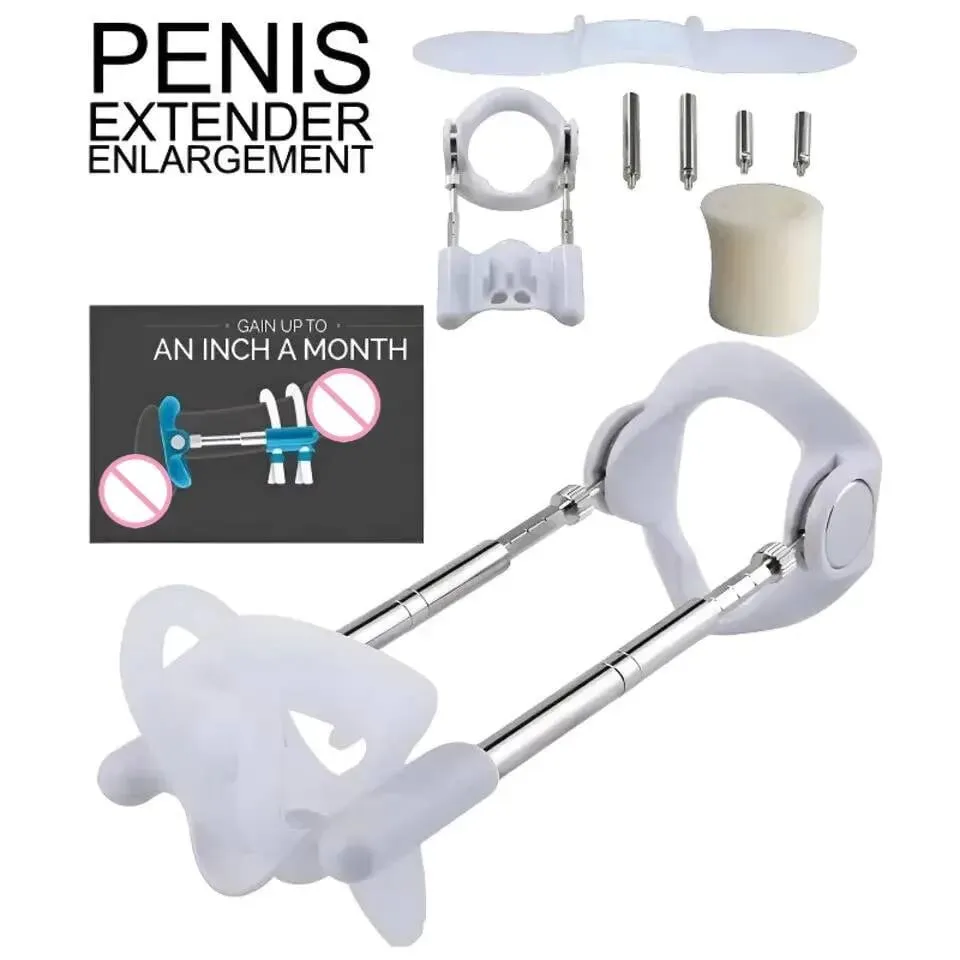 Male Growth Up Bigger Penis Extender Enlargement System Stretcher Enhancement Stretch Clamp Traction Device Portable Sport Train