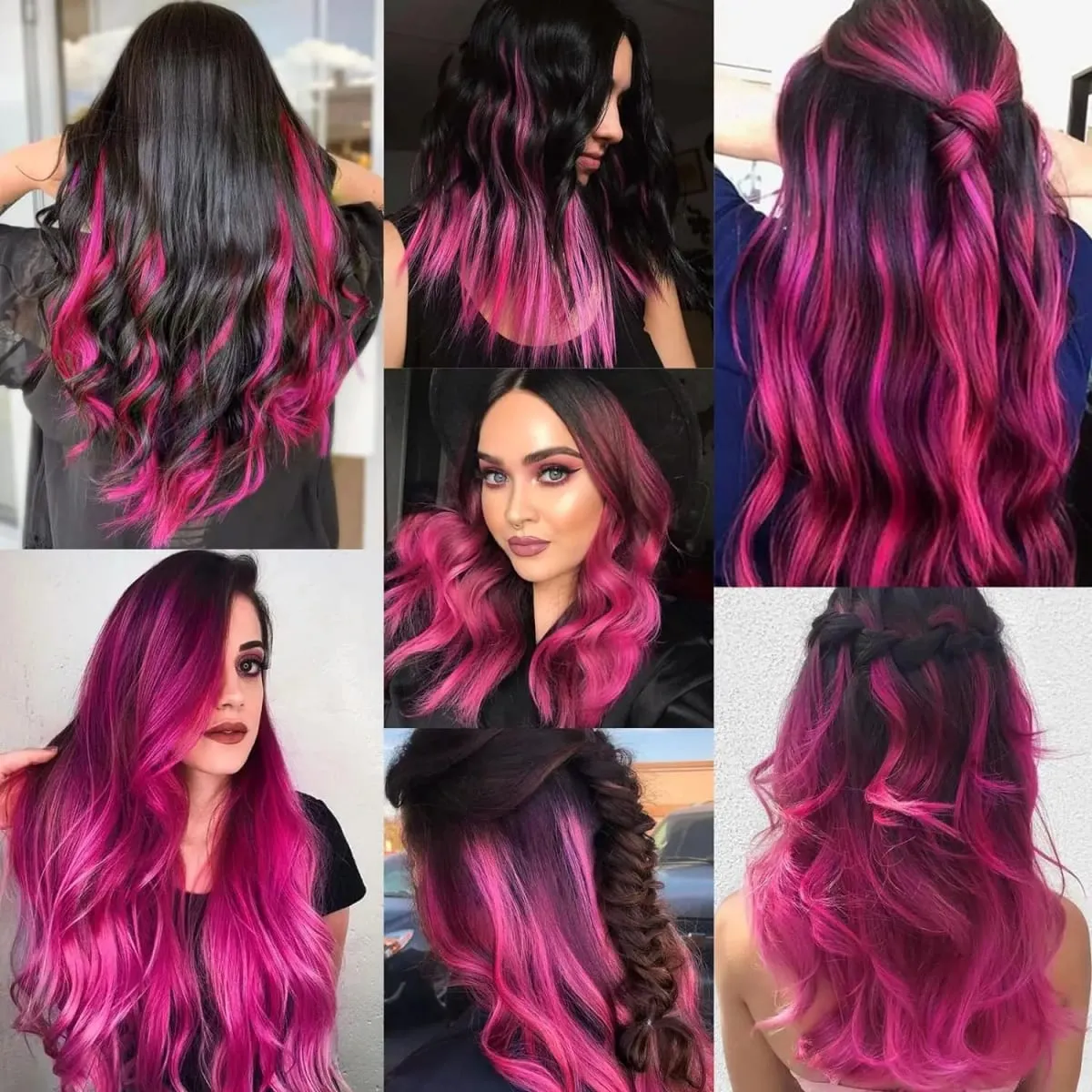 5Pcs Colored Hair Extensions Party Highlights Curly Wavy Hairpiece Clip In Synthetic Streak For Girls Women Halloween Wig — image 6