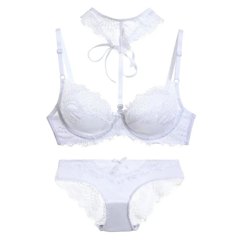 2024 Sexy Red White Purple Pink Black Beige Underwear Plus Size Lingerie 34/75 36/80 38/85 40/90 42/95 44/100 BCDE Cup Bra Sets — image 3