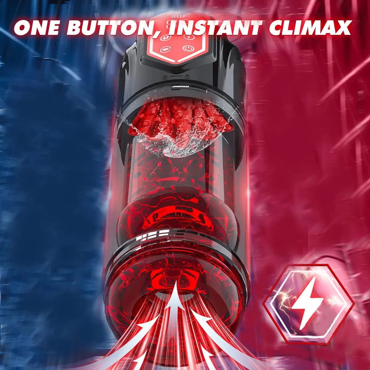 Neue LCD Automatische Saugen Lecken Masturbator Tasse 9 Thrusting Rotierenden Tasche Pussy Pumpen & Vergrößerer Stroker Blowjob Penis Pumpe — image 4