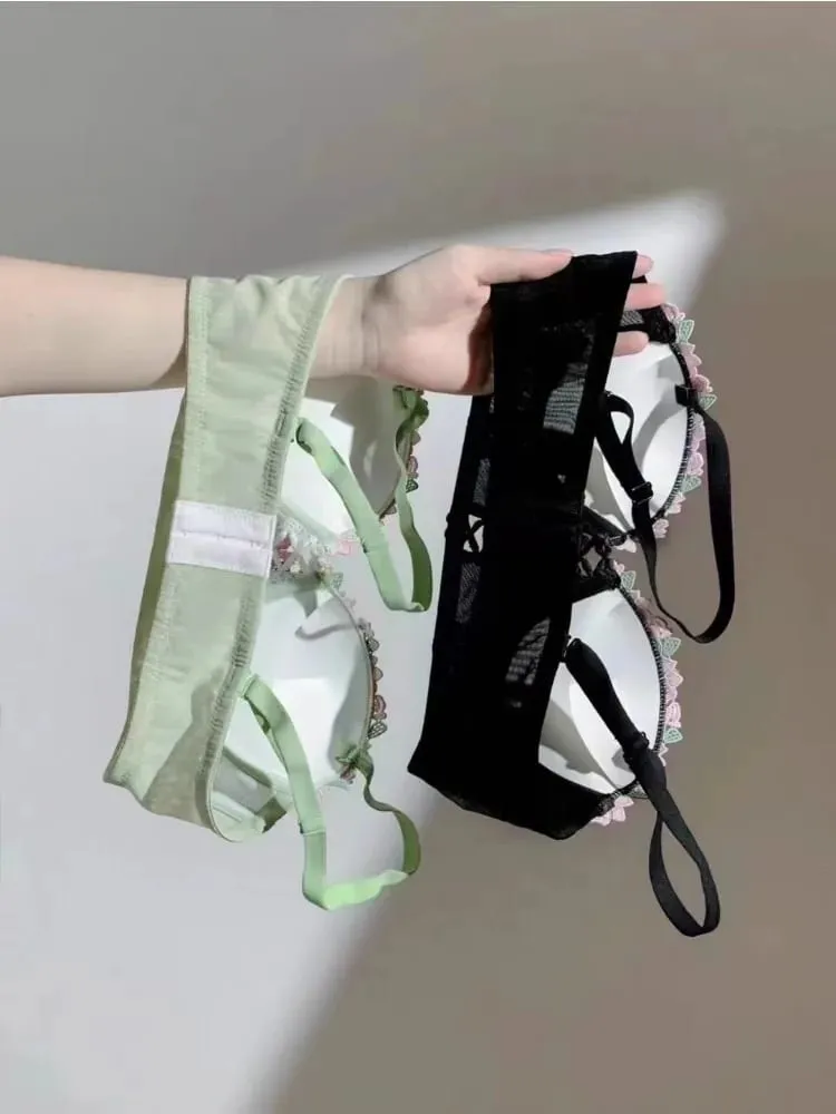 London Anime Bralette - Delicate Wireless Bra for Set Teens Japanese Summer Underwear Small Bust Close-Fit Subtle Allure — image 6