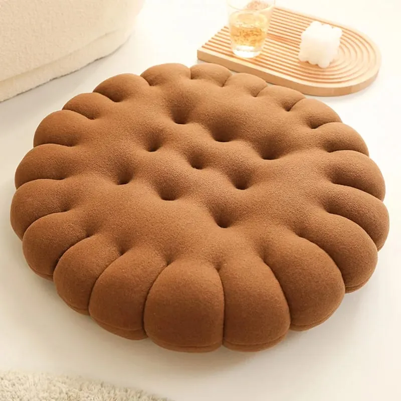 Real life Biscuit Shape Plush Cushion Soft Creative Pillow Chair Car Seat Pad Decorative Cookie Tatami Back Cushion Sofa Home — image 11
