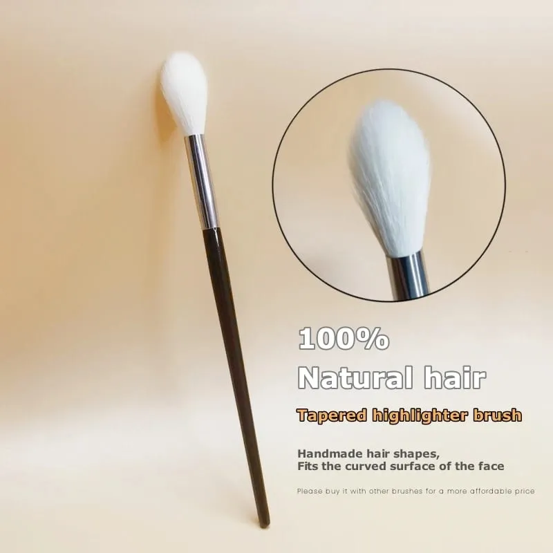 Tapered Highlighter Makeup Brushes Natural Goat Hair High Quality Face Blender Contour Make Up Brush Tools — image 1