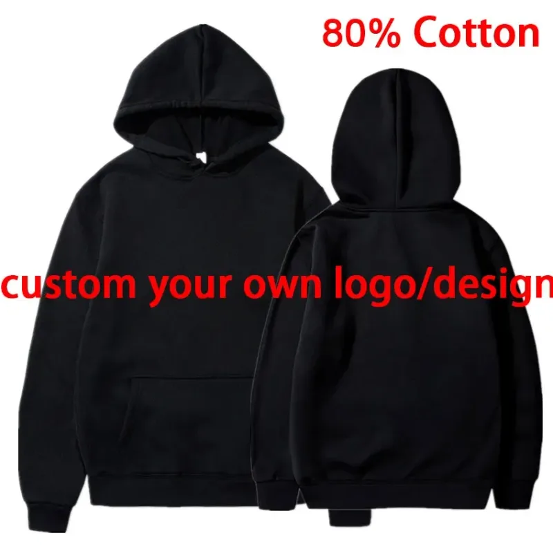 HAI Customizable Retro Washed Hoodies 100% Cotton Tops Black Acid Vintage Hooded Sweatshirts Oversize Hip Hop Male Pullover — image 13
