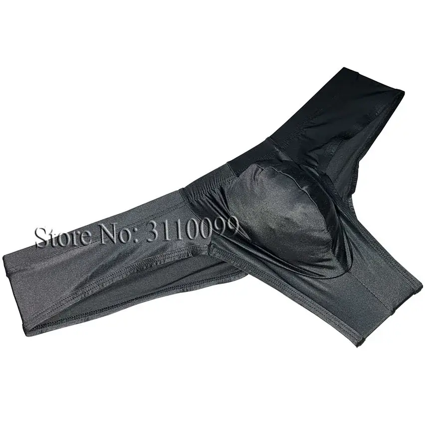 Men's Shiny Silk Mini Bikini Boxer Briefs Underwear Enhance Pouch Bikini Boxers — image 4