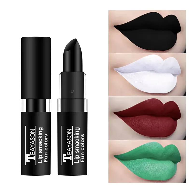 Matte Lipsticks 12 Colors Waterproof Long Lasting Lip Stain Non-stick Cup Sexy Red Black Lipstick Pigment Lip Cosmetics — image 2